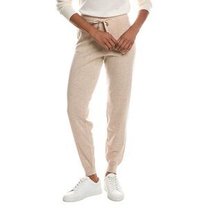 Incashmere Womens  Drawstring Cashmere Jogger Pant, Brown